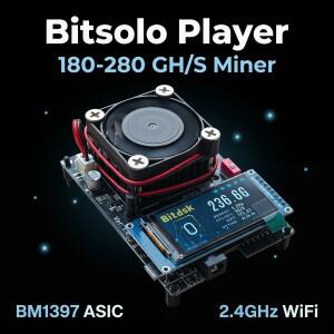 비트코인 채굴기 Bitdsk D12 200-280Gh/S BTC BM1397 ASIC 솔로 하드웨어