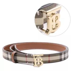 [버버리]여성 TB 체크 씬 벨트 (8093838 VINTAGE CHECK LIGHT GOLD 24F)