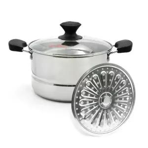 퀸센스 IH 인덕션 겸용 스텐 곰솥 찜기 찜통 다용도 냄비 22cm