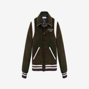 스포티앤리치 봄버 자켓 JAAW233DO289 DARK GREEN WHITE DOM