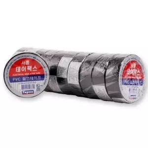 서통 테이팩스 PVC 전기 절연테이프 검정 19mm x 10M 10개