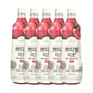쁘띠첼 미초 석류 과일 발효 식초 음료 900ml 5개