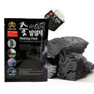 야영 취사 음식 조리 숯 발열체 발열팩 80g 10개/참숫/바베큐/참나무/숯불/캠핑/연료/구이/참숯/캠핑용/