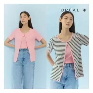 어성봄옷 브리엘 스트라이프 니트 앙상블 4pcs 런칭 가격 69,900원