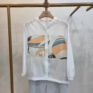 [크레송]크레송 시원 프린트 차이나 블라우스 ODCGBG58A_DG