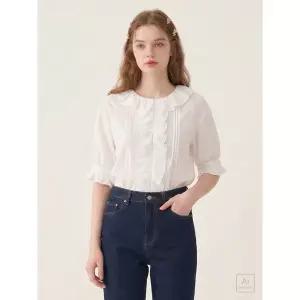[써스데이아일랜드][Thursday Island] 프릴장식 오픈형 블라우스(T244MBL259W)
