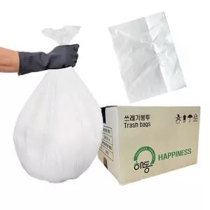 (백색 대 1BO X 500P) 일회용 배접 쓰레기 봉투/분리수거/비닐/봉지/위생/평판/재활용/포장/종량제/1회용