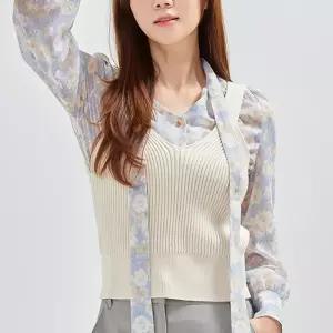 [로엠] 뷔스티에 스웨터 베스트 (RMVKC23S13-T)