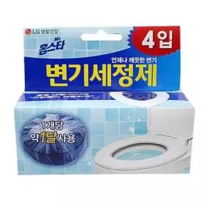 화장실 홈스타 변기 세정제 청소 세척 냄새 제거 클리너 4P