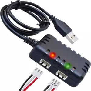 2S 배터리 RC 자동차 드론 보트 비행 헬리콥터 트럭 쿼드콥터 에어소프트 SCX24 XH-3P 플러그 1A가 장착된
