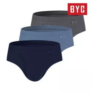 BYC 남성 프리미엄 삼각팬티 80수 수피마 브리프 남삼각 하이앤노블 MNS9001 3매입 412478