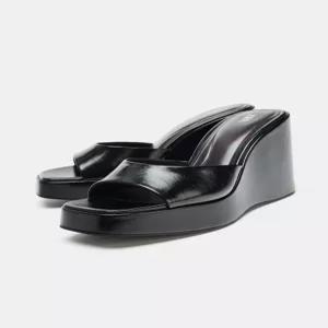 [국내] 자라 ZARA 웨지힐 샌들 - 블랙 3320/710/800 5394014 신발