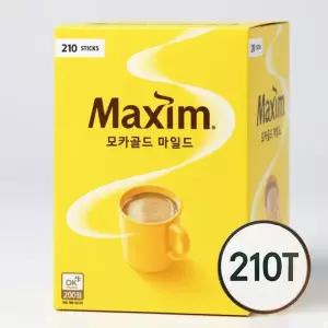 맥심 스틱 커피 모카골드 마일드 사무실 대용량 210T GST MNS