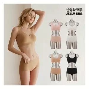신영와코루 [S사이즈 한정] 젤리브라 올라운드 젤리퓨징 브라팬티 4세트