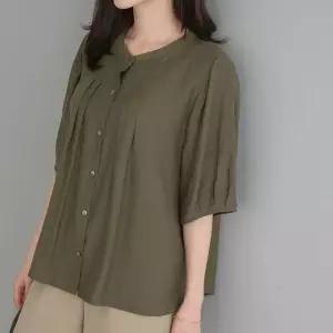 엄마옷 마담4060 [모던베이직]차이나핀턱 여성 데일리 블라우스 -RBL2608005-