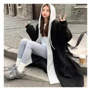 [매장정품] SELLERHUBSHOP [라일리] Rly 뽀그리 롱 일체형 후드 레이어드 자켓 가을 2262260
