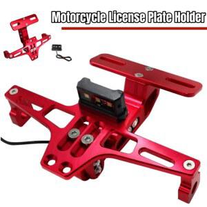 PCX브라켓 MT07 MT09 MT10 Z750 Z800 HONDA 라이트 LED 브래킷이있는 라이센스 오토바이 번호판 홀더