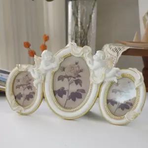 앤틱 천사 액자 (3구)탁상 엔틱 3구 장식용 인테리어 테이블 선반 사진 포토