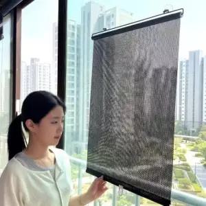 차량 창문 가림막 자석 햇빛가리개 롤스크린 58x125
