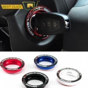 알루미늄 자동차 점화 키 스위치 링 커버 홀 서클 스티커 포드 포커스 2 3 4 MK2 MK3 MK4 Kuga Escape Mond