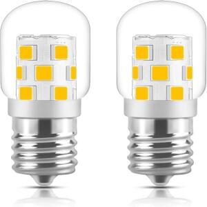 2팩 LED 전자레인지 전구 언더 후드 40W 상당 125V E17 베이스 3W 400LM T7 가전제품 오븐