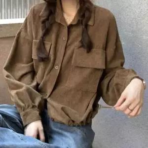 여성 골덴 카라 재킷 1P 셔츠겸용 간절기 아우터 외투