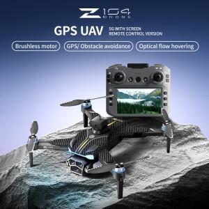 Z104 RC 드론 광각 8K HD 전문 듀얼 카메라 4.5인치 화면 원격 제어 360 ° 장애물 회피 쿼드콥터 장난감