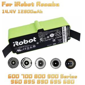 14.4V12800mAhLi 이온 배터리 iRobot Roomba Cleaner 900 800 700 600 시리즈 960 980 981 965 895 890 860