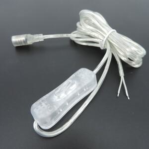 2m 304 라이트 스위치 버튼 투명 DC 암 전원 케이블 3A 12V 5V 5.5mm x 2.1mm 커넥터 ON OFF LED 스트립 네