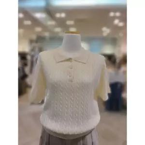 일부수량 에이비에프지 카라넥 꽈베기 반팔니트 A2HW35-CR 2792198