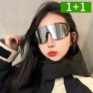 오엠티 1+1 스포츠고글 선글라스 여성 UV차단 경량 러닝 자전거 등산