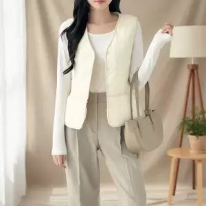 [신세계라이브쇼핑][옷자락] 여성 데일리 다이아 퀼팅 가벼운 패딩 조끼 베스트