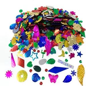DIY와 창의적인 색상 비즈를 위한 LEEFONE 스팽글 및 세퀸 공예 용품 결혼식·크리스마스·의상·주얼리용