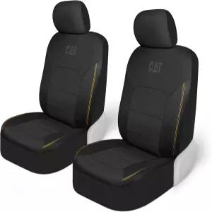 Cat Flex 하이브리드 카시트 커버 검정색 프리미엄 인조 가죽 메쉬 소재 자동차·트럭·SUV용 전면 시트