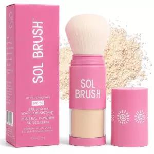 솔 브러시 SPF 50 미네랄 자외선 차단제 파우더 넓은 스펙트럼의 UVA/UVB 프로텍션 어플리케이터의