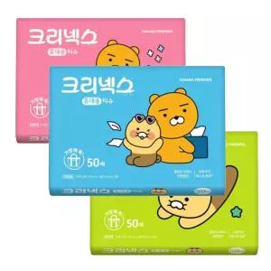 크리넥스 카카오 프렌즈 여행용티슈 50매x100개 1박스(색상랜덤발송)