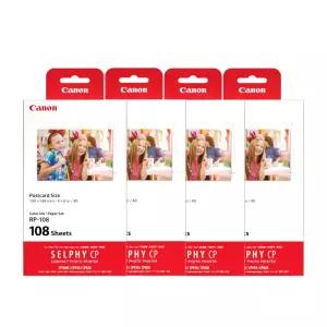 캐논 RP-108 셀피 인화지 4세트 (432매) 포토프린터용 인화용지 + 카트리지 포함 / SELPHY 시리즈 전용 ok