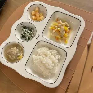 도자기 심플 5구 크고깊은 혼밥식판 다이어트 주문제작 핸드메이드 도자기 식판