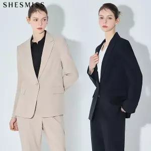 [쉬즈미스]SHESMISS)] 에센셜 피크드 라펠 셋업 재킷 (택가격 278000원)