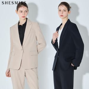 [쉬즈미스(SHESMISS)] 에센셜 피크드 라펠 셋업 재킷 (택가격: 278000원)