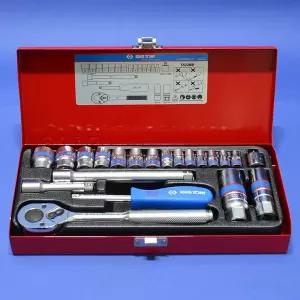 킹토니 소켓렌치셋트 21종 5022MR 12각+6각 mm규격 9.5mm 6.35mm 핸드소켓세트 복스알세트 01745
