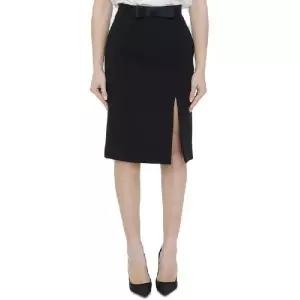 Dolce Gabbana 새틴 웨이스트밴드 미디 펜슬 스커트 F4CVBTFUBF1 N0000 TP945277404