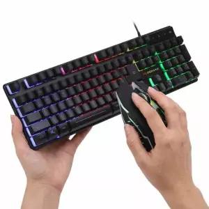 마우스 세트 플레오 맥스 AVEC-WMK 520 무선 저소음 게이밍 LED 유선 키보드