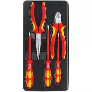 크니펙스 절연공구(롱로우즈 니퍼 일자2 십자)세트 00 20 13 세트수량(5PCS)