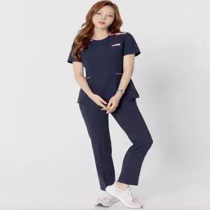 병원 간호복 스판 근무복 유니폼 상하세트 네이비 의료복 피부관리 쿨스판 상의