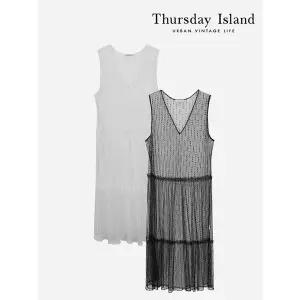 [써스데이아일랜드][Thursday Island] 레이어링 매쉬 롱 원피스(T244MOP272W)