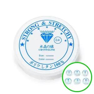 MF06 비즈공예줄 우레탄 와이어 투명 탄성 팔찌 만들기 비즈부자재 액세서리만들기 목걸이줄 우레탄줄