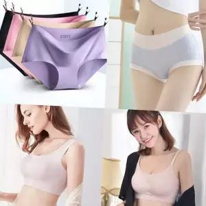 노라인 팬티 사각 드로즈 속옷 여성 심리스 팬티 브라