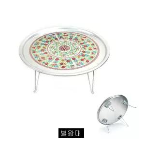 접이식 양은밥상 시골 별왕대 4-5인용 양은 옛날 레트로 알루미늄 옛날은 원형은