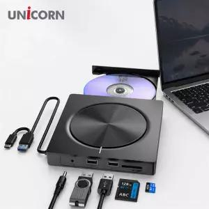 5 in 1멀티 USB A+C타입 외장 CD/DVD RW  USB허브 카드리더기 내장 CD-500R